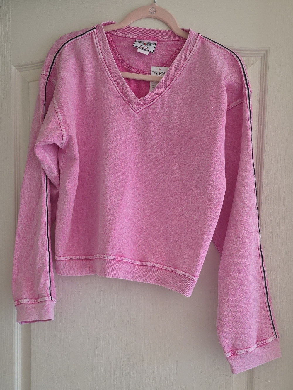 Hard Tail Vintage Pink Striped Sweatshirt